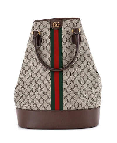Pre-Owned Gucci Savoy Duffle Bag Gg Coated Canvas