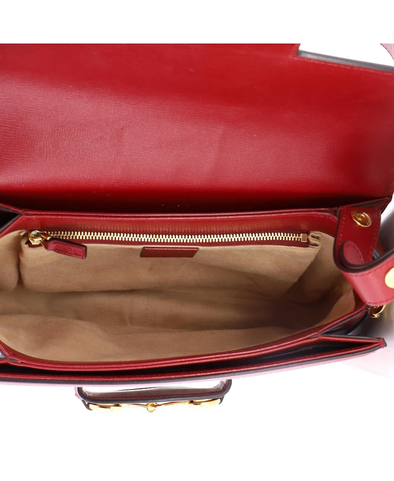 Pre-Owned Gucci Small Horsebit 1955 Shoulder Bag Gg Coated Canvas with Leather