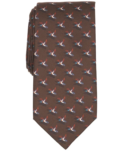 Club Room Men's Soaring Bird Print Silk Tie