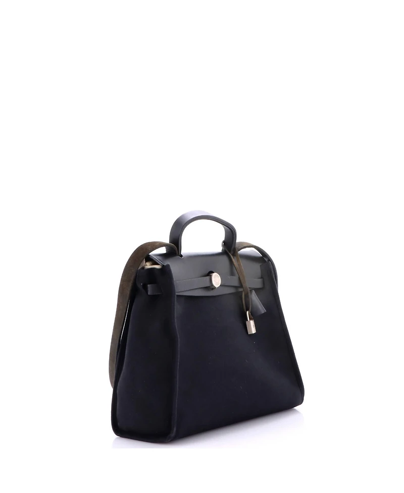 Pre-Owned Hermes Pm Herbag Toile and Leather