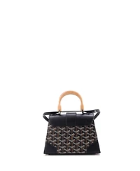 Pre-Owned Goyard Mini Structured Saigon Top Handle Bag Coated Canvas with Leather