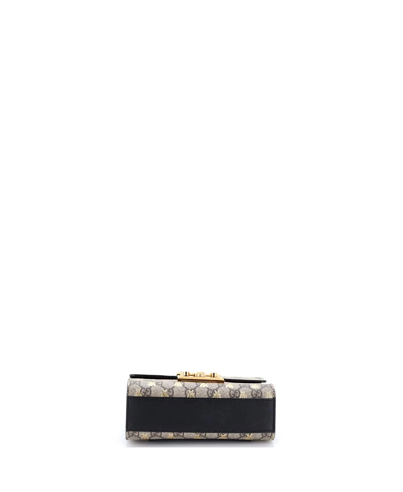 Pre-Owned Gucci Small Padlock Shoulder Bag Printed Gg Coated Canvas