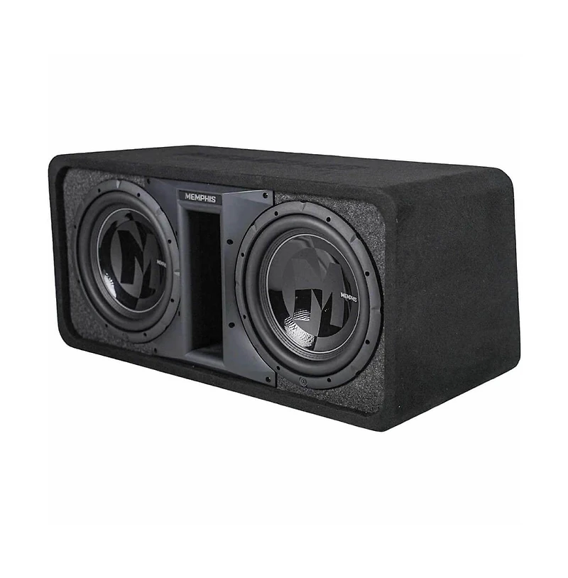 Memphis Audio Ported Selectable-Impedance Dual 12" Loaded Subwoofer Enclosure PRXE12DFT