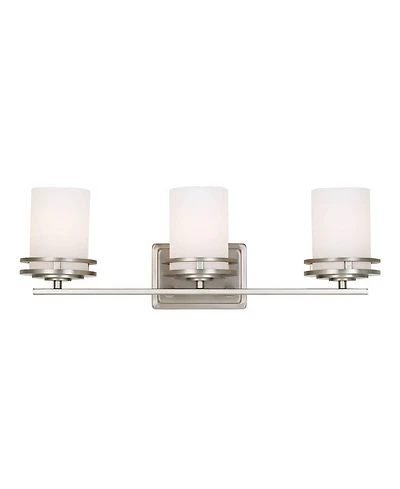 Kichler Hendrik Nickel 24" Wide 3-Light Bathroom Light Fixture