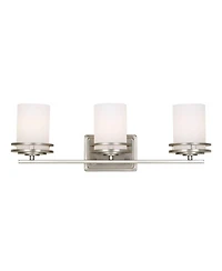 Kichler Hendrik Nickel 24" Wide 3-Light Bathroom Light Fixture