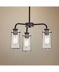 Kichler Braelyn 17 3/4" Industrial 3-Light Oiled Bronze Chandelier
