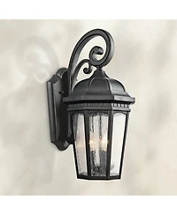 Kichler Courtyard 22 1/4" High Black Outdoor Wall Light