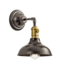 Kichler Cobson 8" Wide Bronze Wall Sconce Convertible Mini Pendant