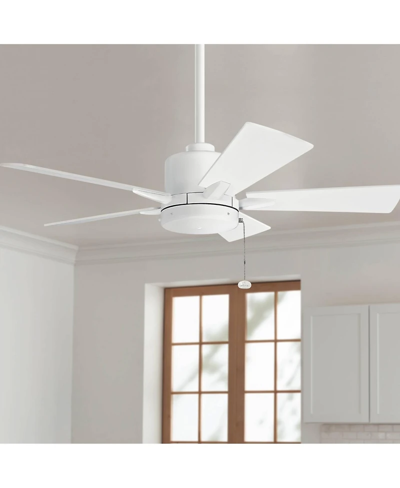 42" Kichler Bowen Matte White Pull Chain Ceiling Fan