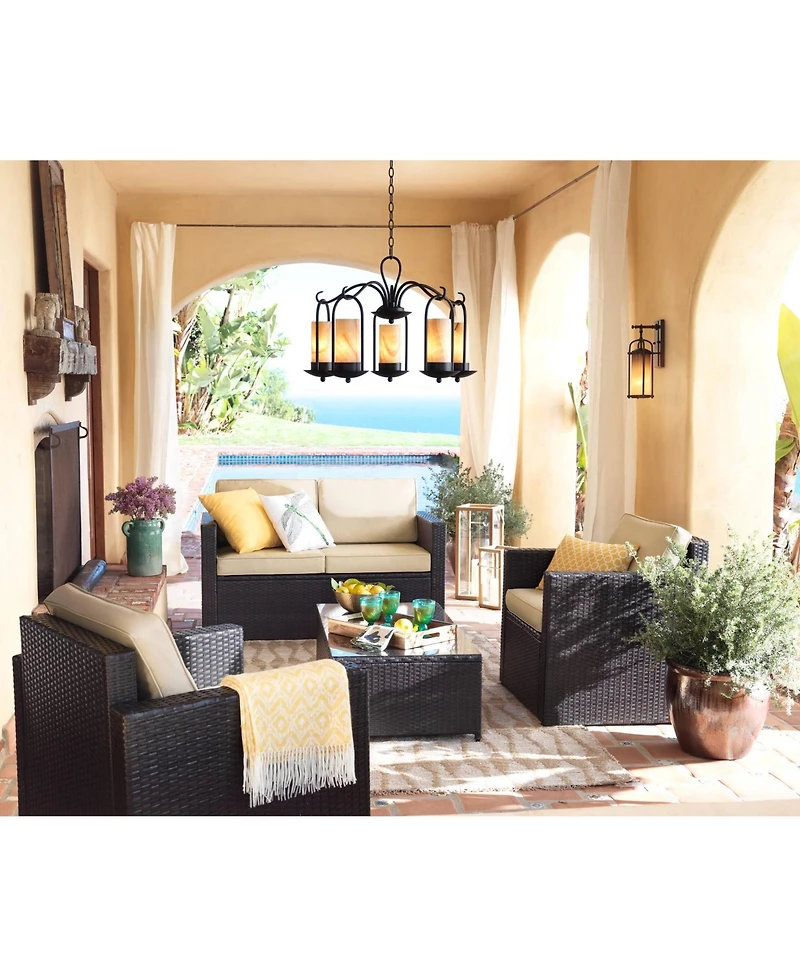 Kichler Ashland Bay 26" Wide Weathered Zinc Outdoor Chandelier