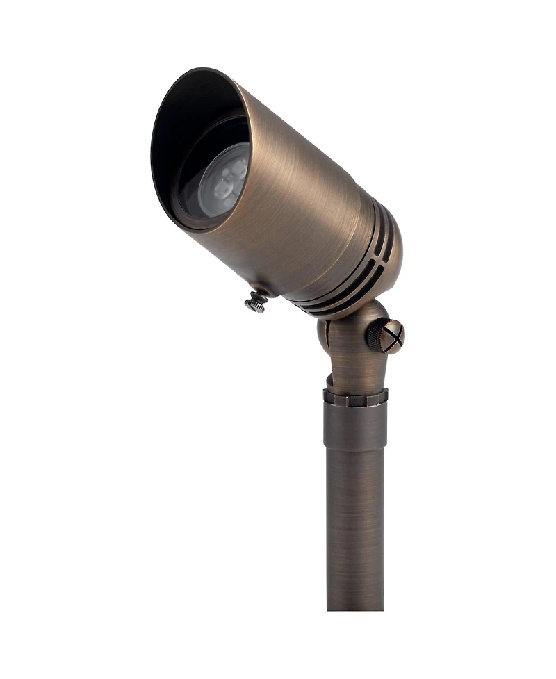 Kichler Boxer 2 1/2"H Brass Outdoor Spot Light w/ Adjustable Cowl