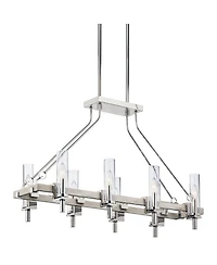 Kichler Telan 36" White Washed Wood Kitchen Island Light Chandelier