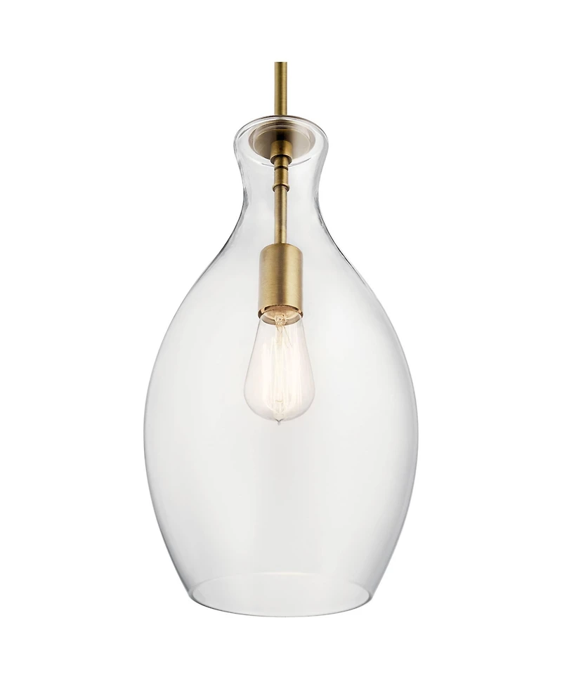Kichler Everly 8 3/4" Wide Natural Brass Mini Pendant Light