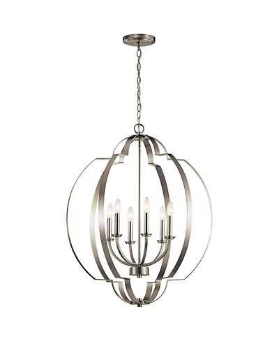 Kichler Voleta 27 3/4" Wide Brushed Nickel 6-Light Foyer Chandelier