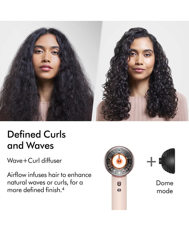Dyson Supersonic Nural hair dryer 2-in-1 Wave+Curl Diffuser Attachment | Black