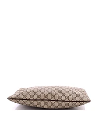 Pre-Owned Gucci Large Zip Top Messenger Bag Gg Coated Canvas