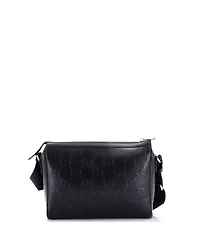 Pre-Owned Gucci Medium Front Pocket Messenger Bag Gg Embossed Perforated Leather