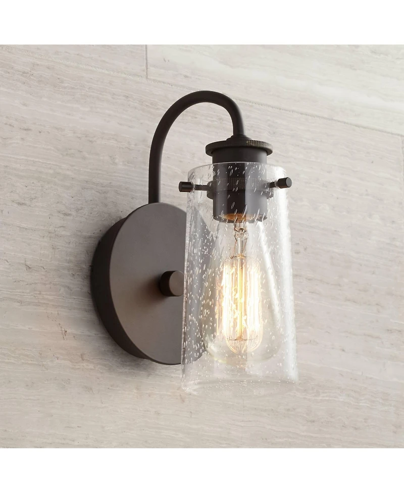 Kichler Braelyn 9 1/2" High Seeded Glass and Olde Bronze Wall Sconce