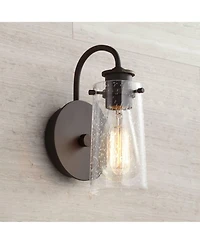 Kichler Braelyn 9 1/2" High Seeded Glass and Olde Bronze Wall Sconce