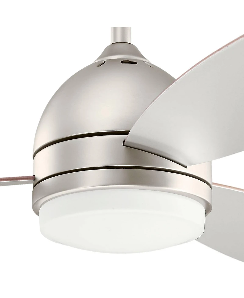 52" Kichler Vassar Brushed Nickel Led Ceiling Fan with Wall Control