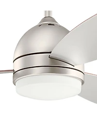 52" Kichler Vassar Brushed Nickel Led Ceiling Fan with Wall Control