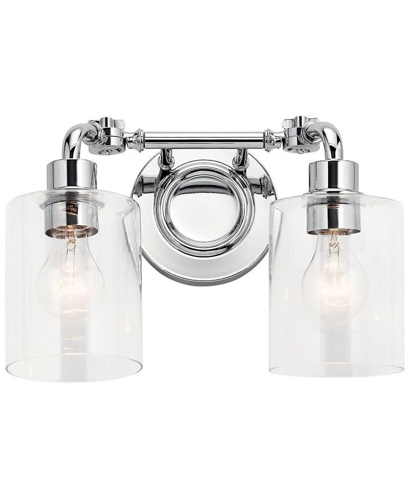 Kichler Gunnison 9 3/4" High Chrome 2-Light Wall Sconce