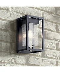 Kichler Mercer 12" High Black Silver Outdoor Wall Light