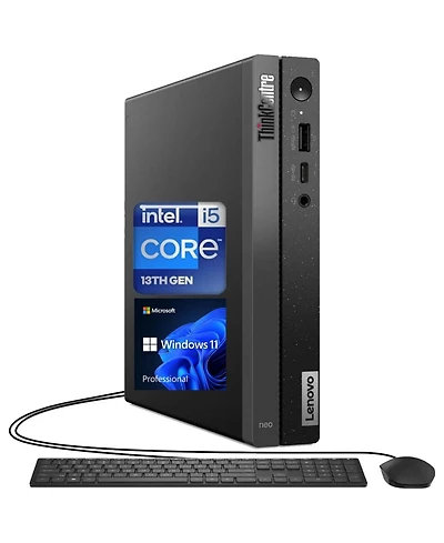 Lenovo ThinkCentre neo 50q Business Mff Desktop, Intel Core i5-13420H, Intel Uhd Graphics, 64GB DDR4, 2TB Ssd, Wi-Fi 6, Win11 Pro, Black