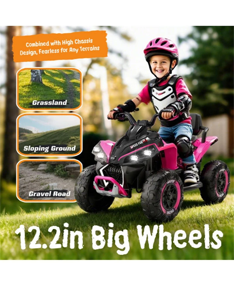 Yobtop 24V Kids Ride On Electric Xxxl Atv with Parent Remote Control, Ages 3-12