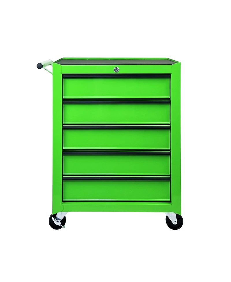 Streamdale Furniture Rolling 5-Drawer Metal Tool Chest and Cabinet Storage Organizer
