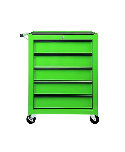 Streamdale Furniture Rolling 5-Drawer Metal Tool Chest and Cabinet Storage Organizer