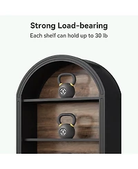 Tribesigns 6-Tier 77" Bookshelf with Arched Top