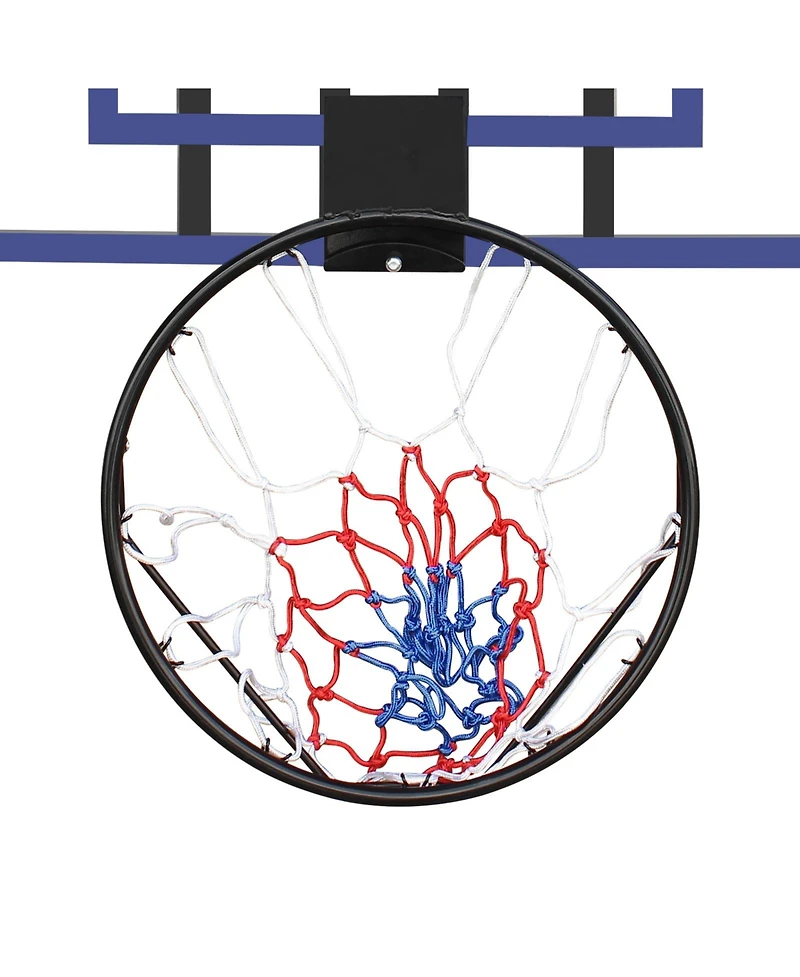 Zeny Wall-mounted basketball hoop, shatterproof back, folding hoop, durable hoop and all-weather mesh for indoor and outdoor use