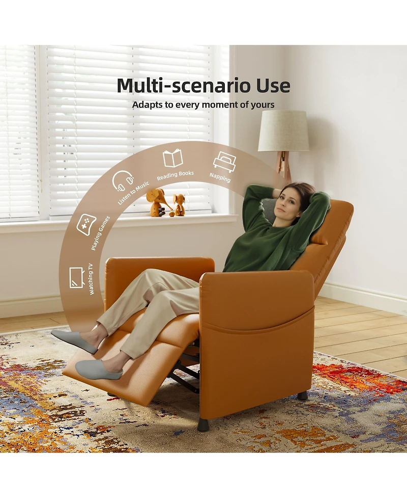 Boyel Living Leather Electric Recliner Chair with Power Lift and Padded Seat for Living Room