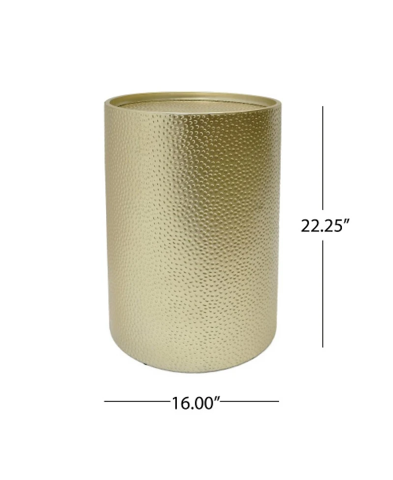 Streamdale Furniture Brookhaven Hammered Metal Accent Table Set of 2