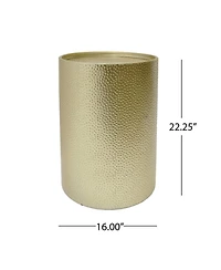 Streamdale Furniture Brookhaven Hammered Metal Accent Table Set of 2