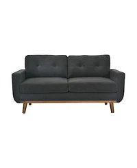 Streamdale Furniture 65" Modern Minimalist 2-Seater Sofa with Nubby Upholstery and Wood Legs