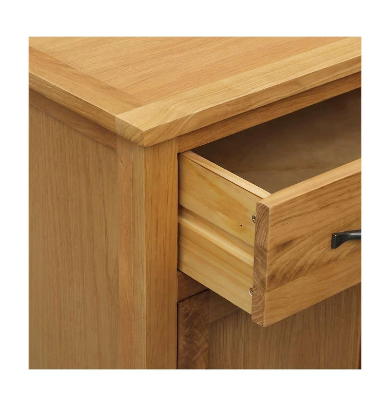 vidaXL Shoe Cabinet 29.9"x14.6"x41.3" Solid Oak Wood