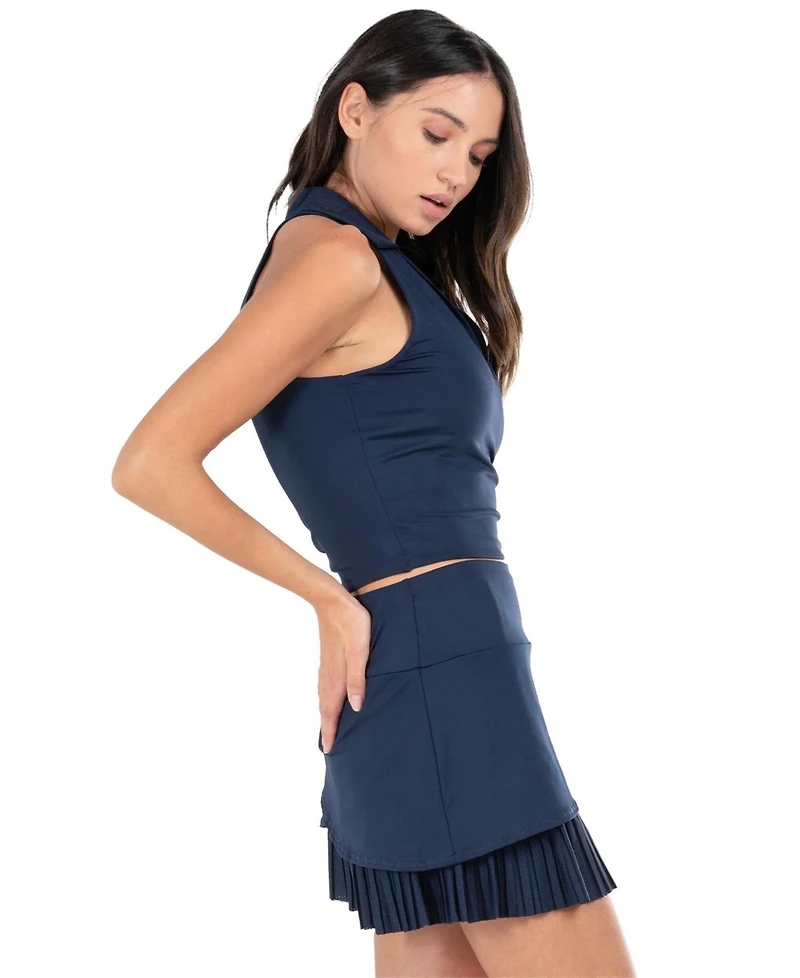 Lucky Love Women's Hip Fit Polo Tank