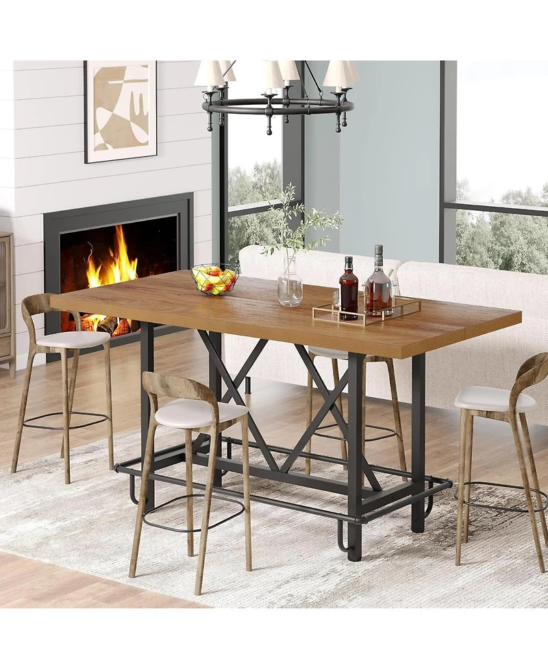 Tribesigns 35.43" Counter Height Dining Table for 6