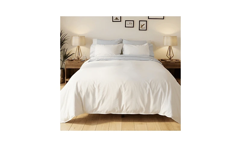 Royal Tradition Bicolor Percale Duvet Cover Set (6-Piece)