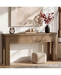 Tribesigns 63" Console Table with 2 Drawers