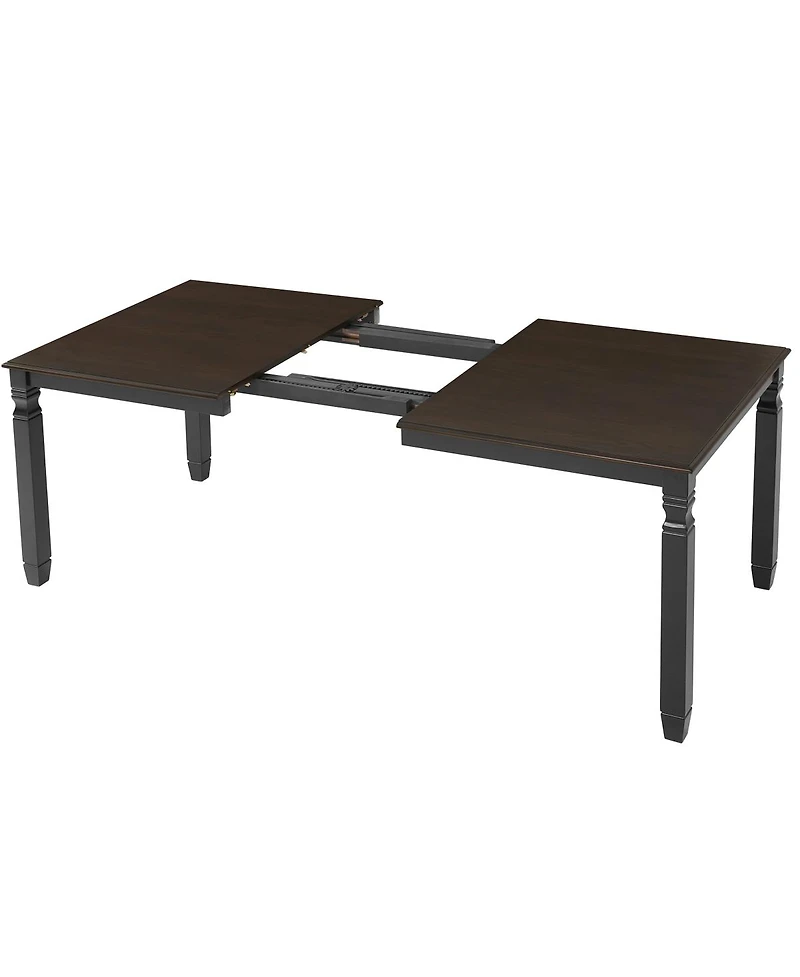 Streamdale Furniture Extendable Modern Farmhouse Dining Table for 4-6, Espresso