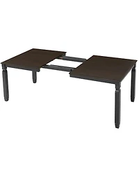 Streamdale Furniture Extendable Modern Farmhouse Dining Table for 4-6, Espresso