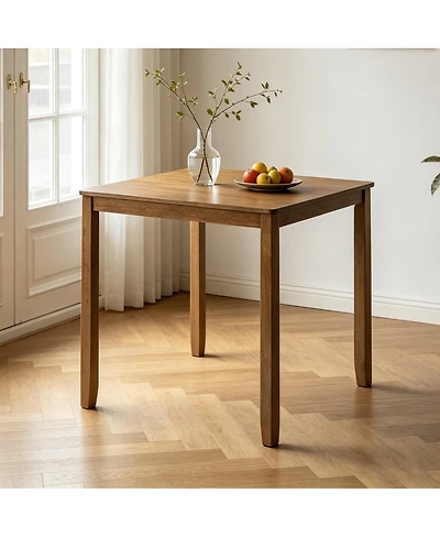 Streamdale Furniture Oak 4-Person Counter Height Square Dining Table