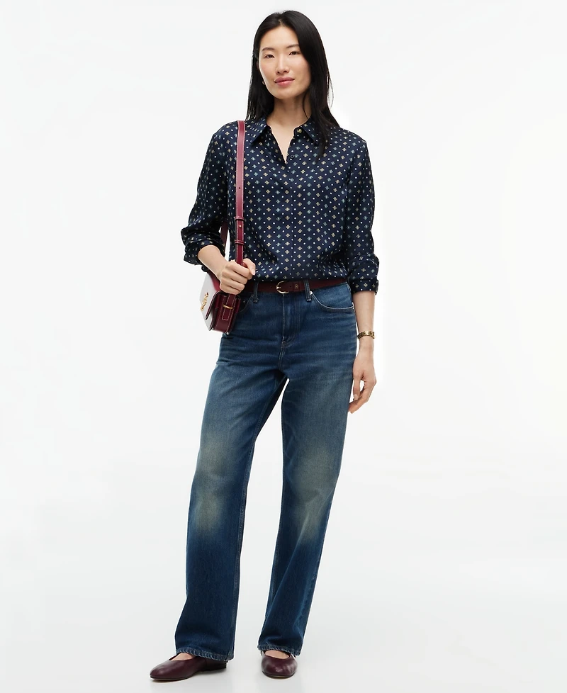 Tommy Hilfiger Women's Fluid Floral-Print Long-Sleeve Blouse