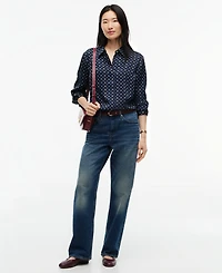 Tommy Hilfiger Women's Fluid Floral-Print Long-Sleeve Blouse