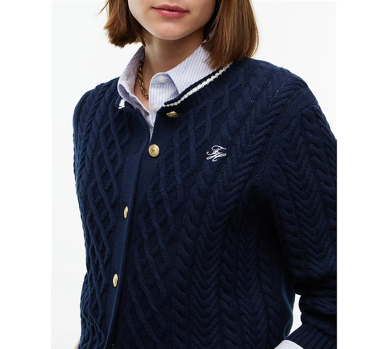 Tommy Hilfiger Women's Heritage Cable Long-Sleeve Cardigan