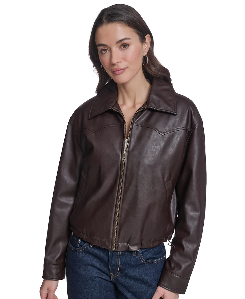 Levi's Women's Western Yoke Bubble Hem Bomber Jacket