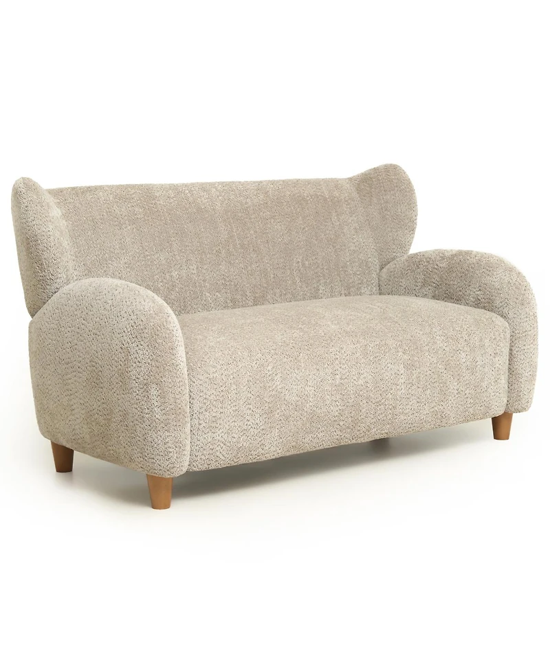 Streamdale Furniture Nordic 58" Chenille Loveseat Sofa Chair with Curved Backrest